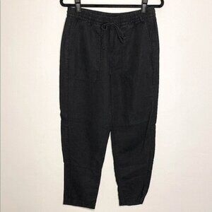 J.Crew Seaside Pant Womens Small Dark Blue Linen Lyocell Drawstring Waist 2022